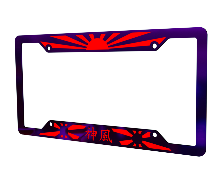 Laser Cut DXF License Plate Kamikaze