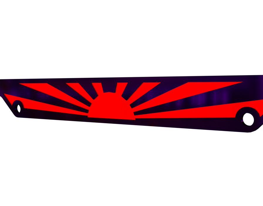 Laser Cut DXF License Plate Kamikaze