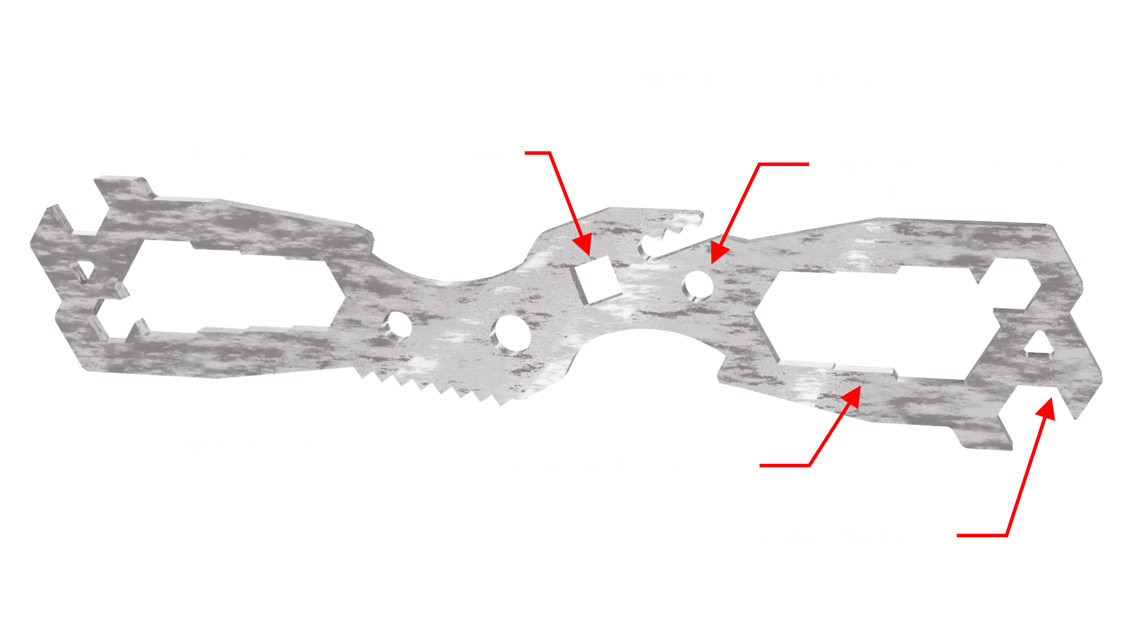 Compact Multi Hex Tool DXF laser cut file