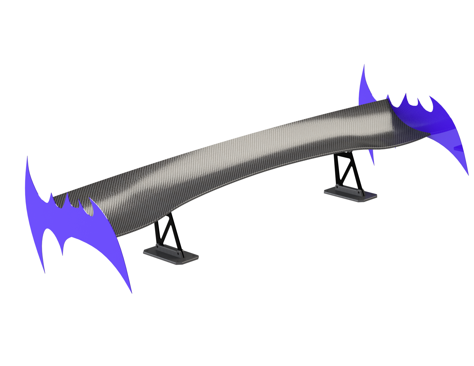 Laser Cut DXF Spoiler End Plate Style Batz