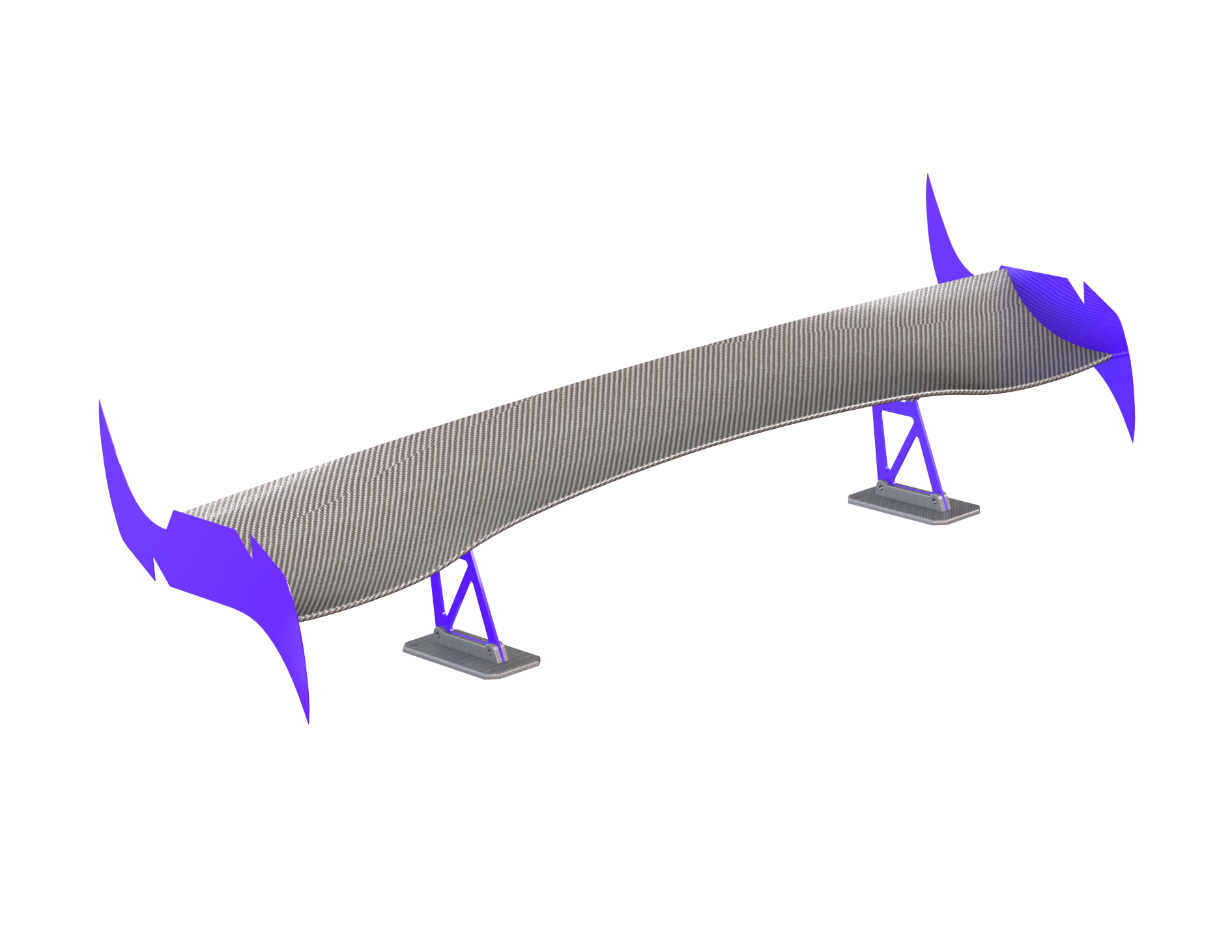 Laser Cut DXF Spoiler End Plate Style Komodo