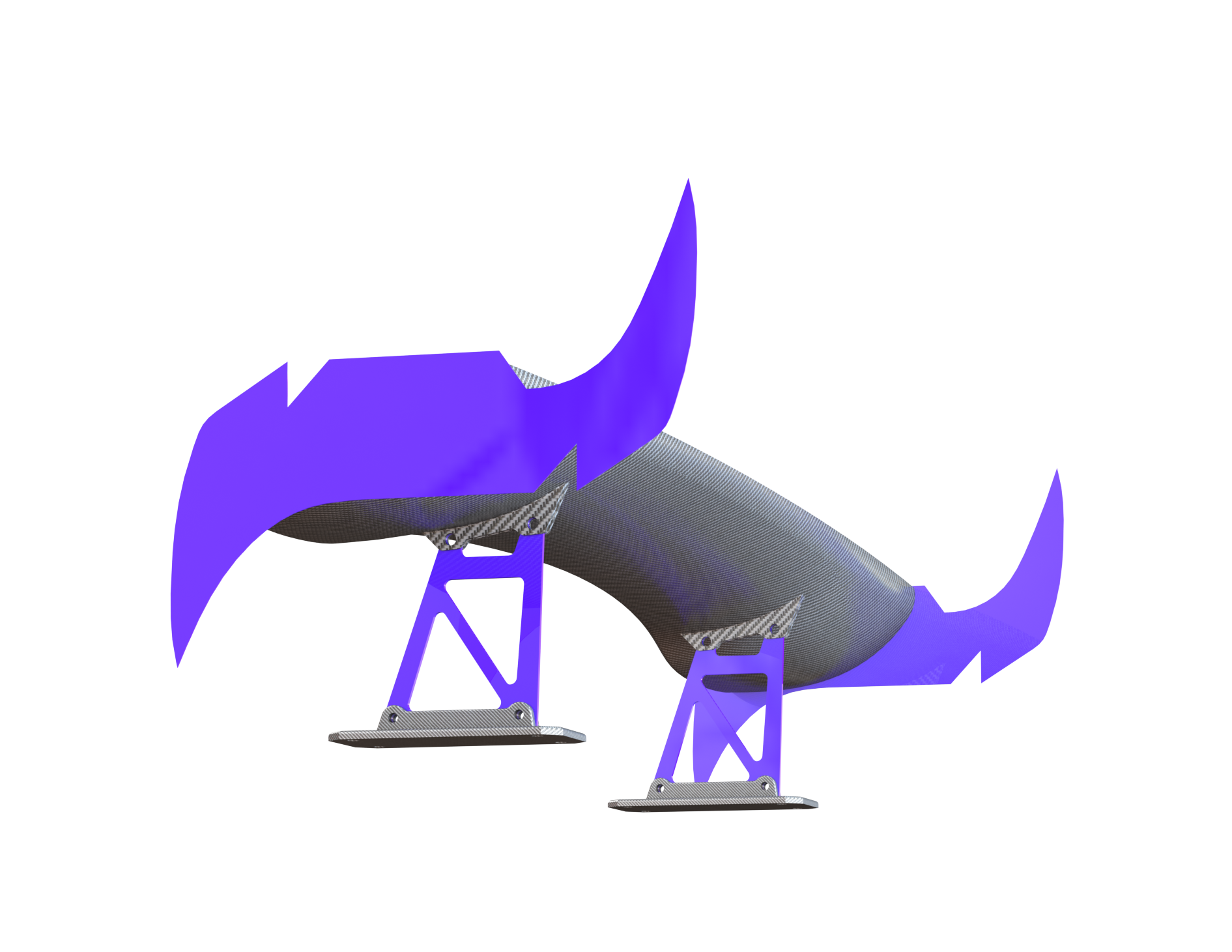 Laser Cut DXF Spoiler End Plate Style Komodo