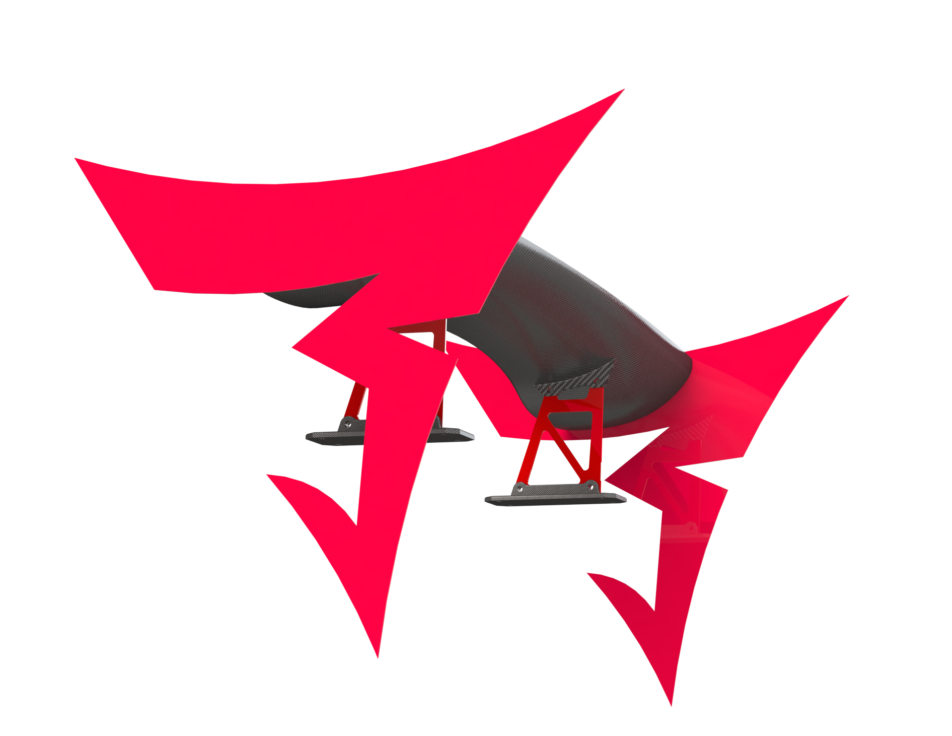 Laser Cut DXF Spoiler End Plate Style Seven