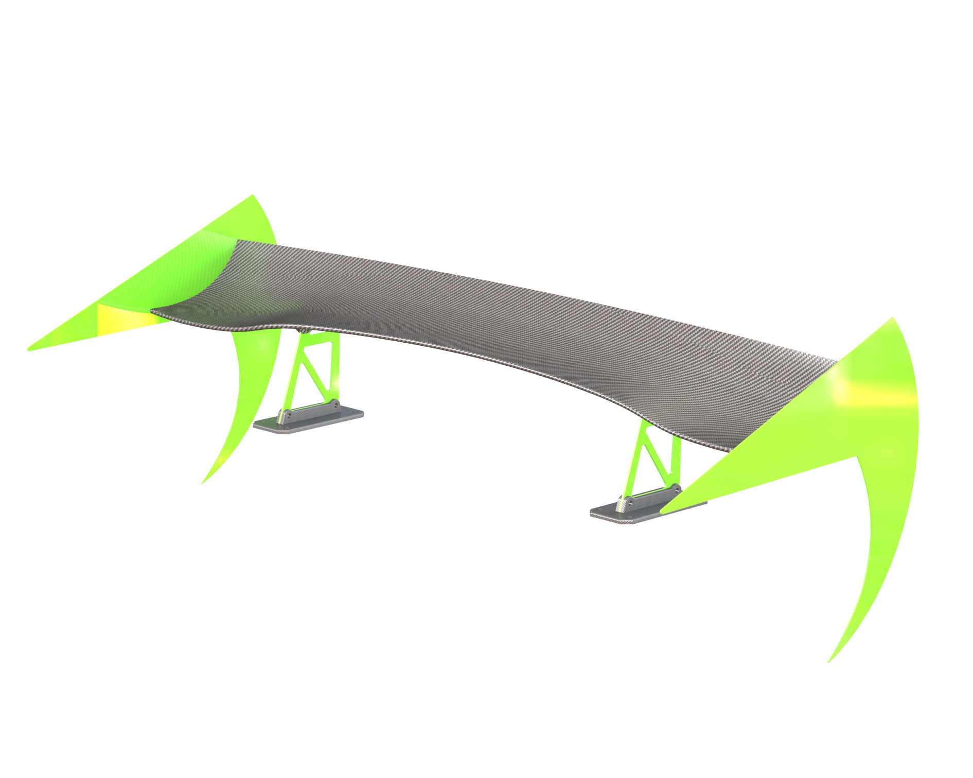 Laser Cut DXF Spoiler End Plate Style Ram