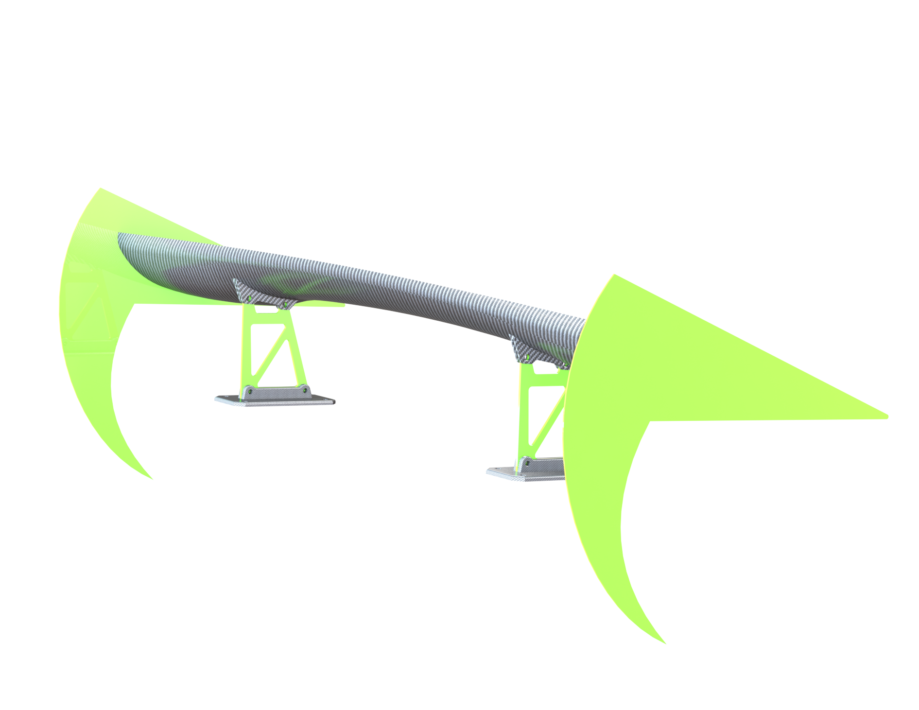 Laser Cut DXF Spoiler End Plate Style Ram