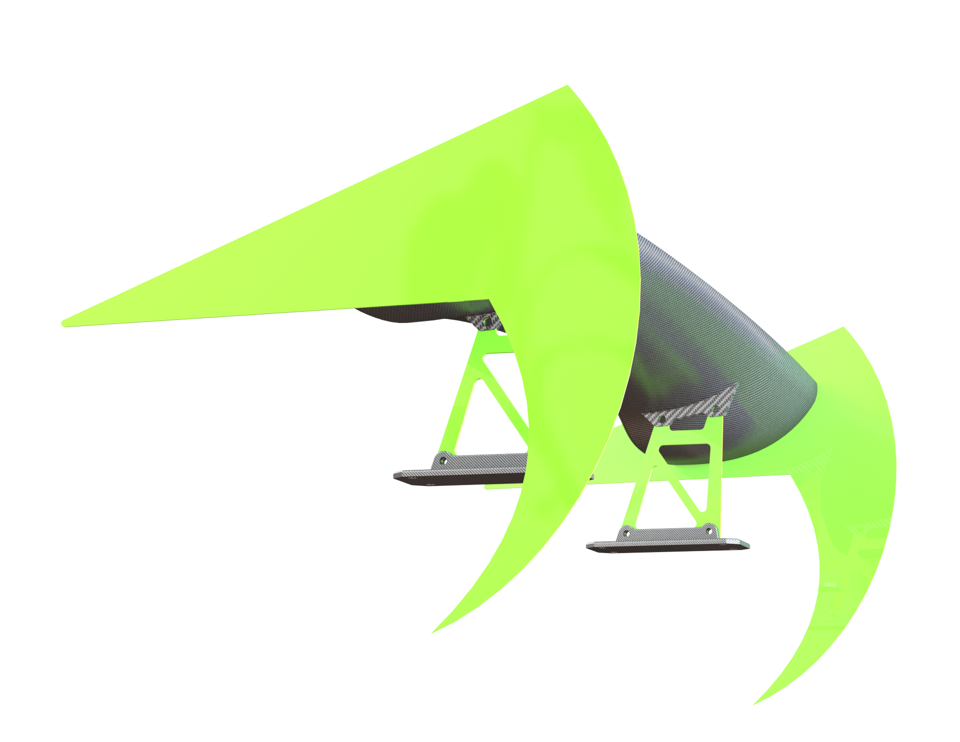 Laser Cut DXF Spoiler End Plate Style Ram